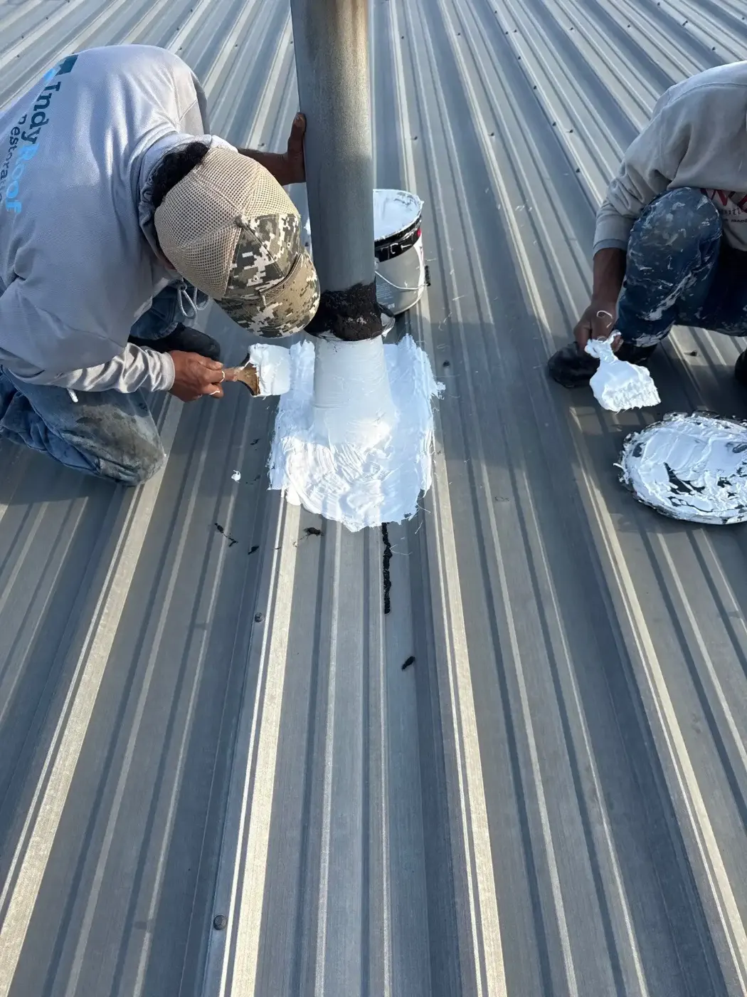 Flashing and seam work in Fortville