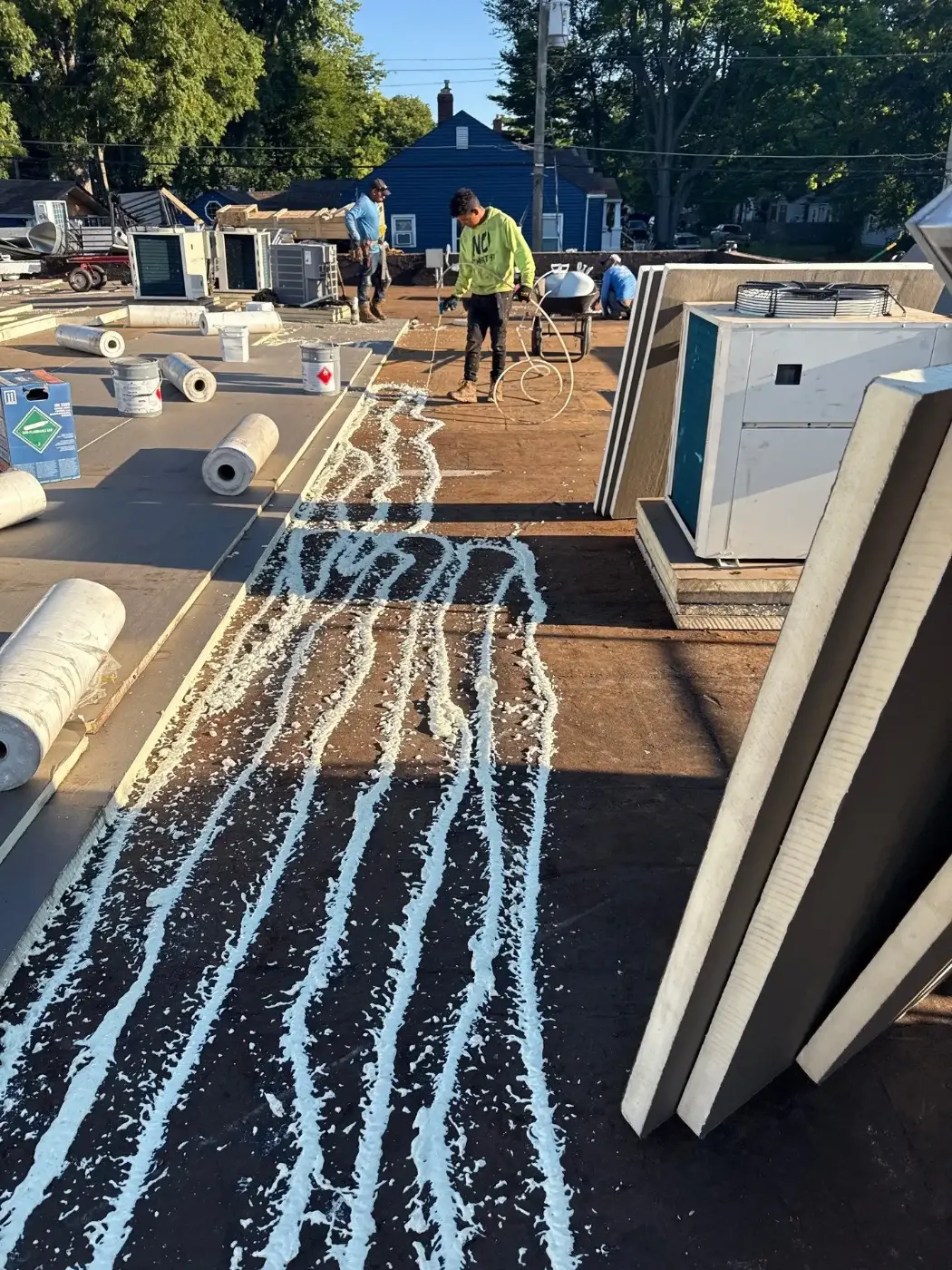 Commercial roof inspection documented in Fortville