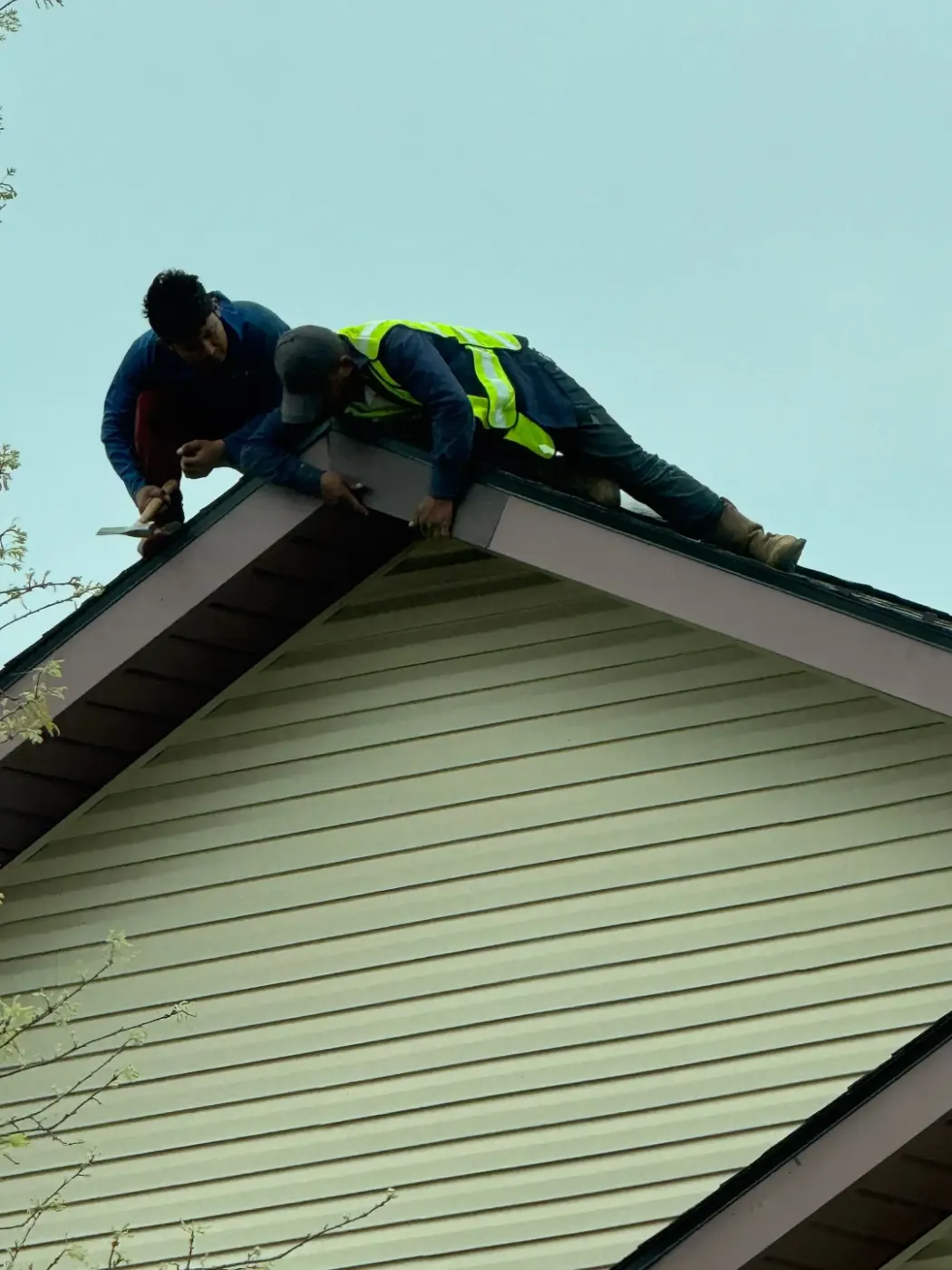 Tarping and dry-in on a Fortville commercial roof