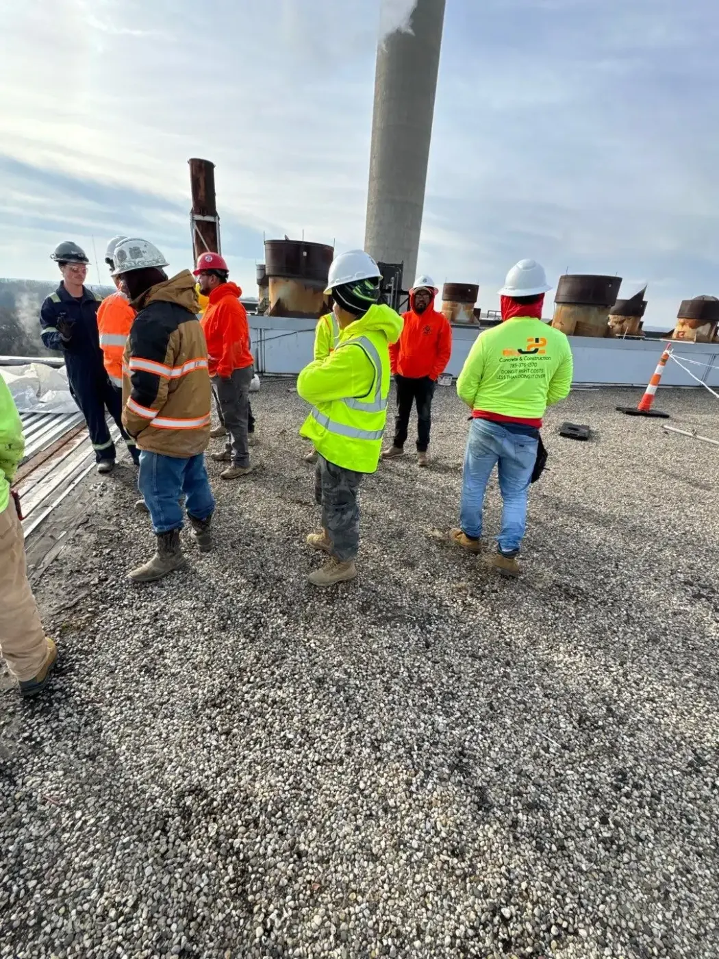 Commercial roof inspection documented in Fortville